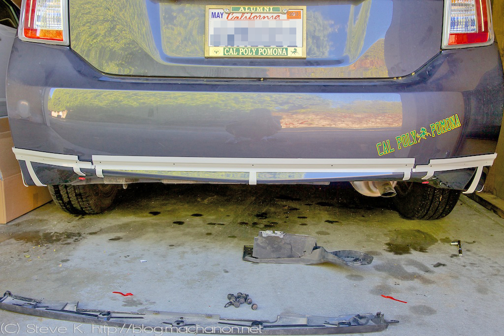All rear installation brackets adhered to rear bumper