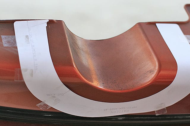 Rear lower spoiler template.