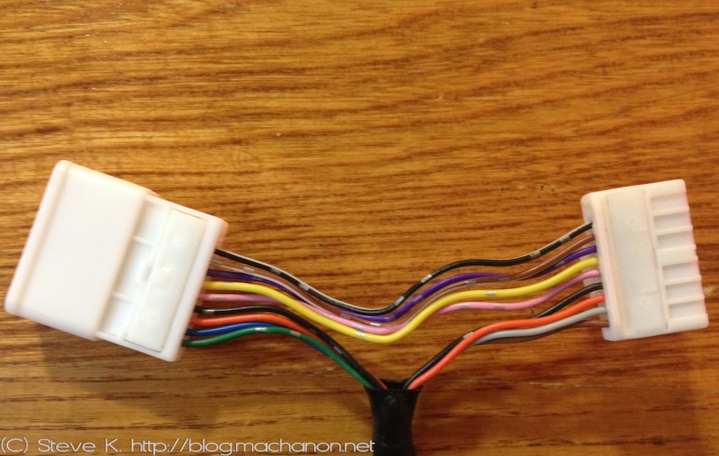 Top Sage's wire harness for their auto-retract controller module, removing the electrical tape