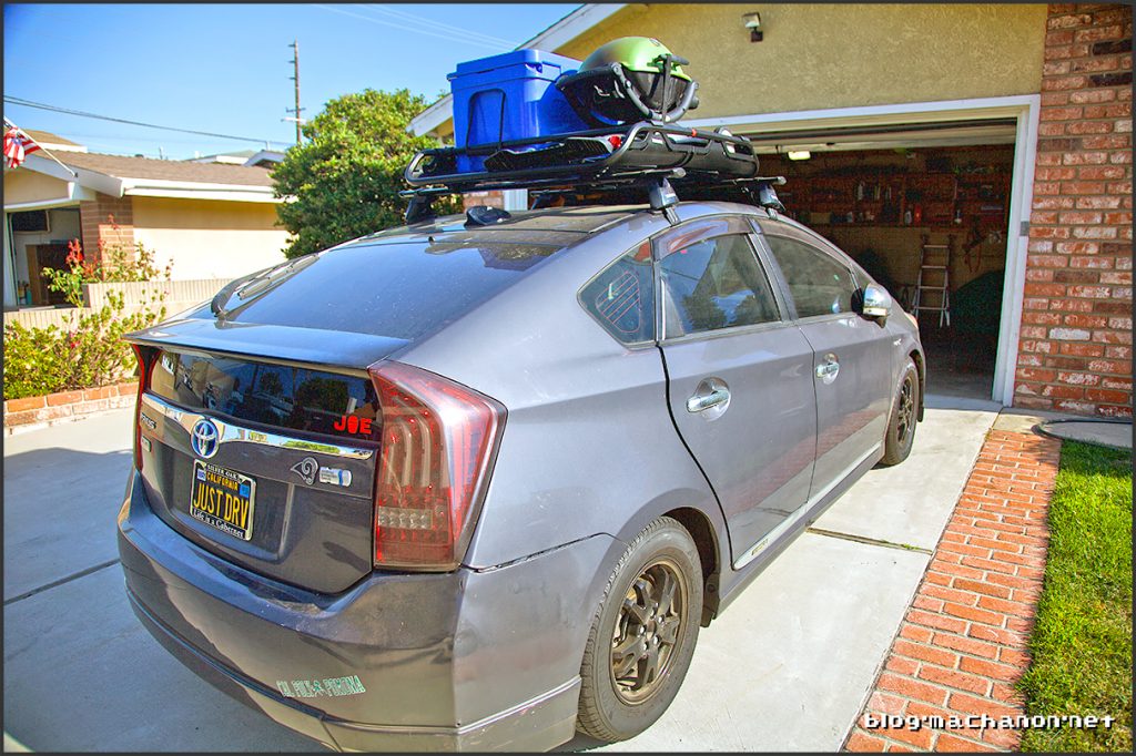 Yakima OffGrid Rooftop Cargo Basket on a 3rd Gen Prius